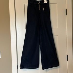 Nwt Express wide leg super high rise jeans 32” inseam size 0R